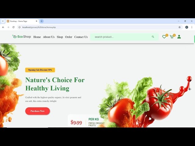 Part 9: Products Page Design | Grocery E-Commerce Website (HTML, CSS & PHP)