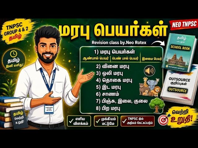 மரபு பெயர்கள் -தொகை, இளமை, வினை, ஒலி மரபுகள் -revision Cls #tnpsc #tamil #group4 #group2 #tnpsctamil