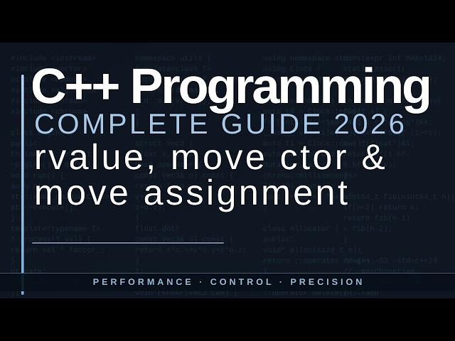 rvalue, move constructor and move assignment in C++