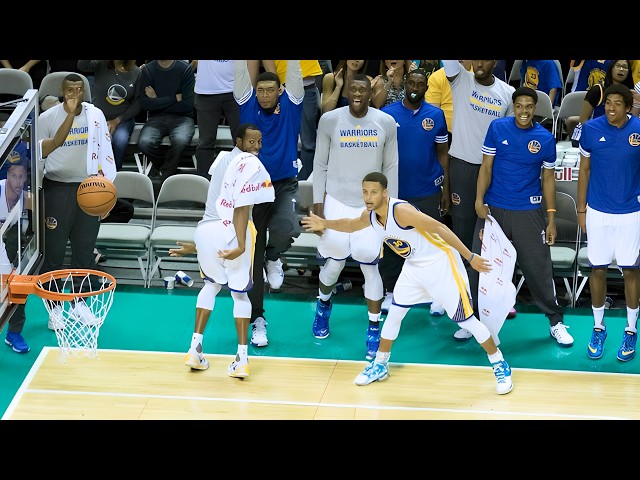 Steph Curry look-away shots but they get increasingly colder