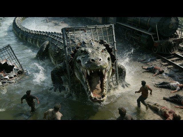 【FULL MOVIE】史上最兇殘人鱷之戰！百米巨鱷為母鱷報仇撕裂鐵籠，闖入喜宴撕咬人類上演血色復仇