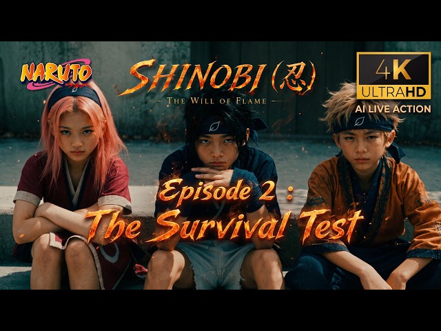 NARUTO  - EPISODE 2 (THE SURVIVAL TEST) AI 4K LIVE ACTION