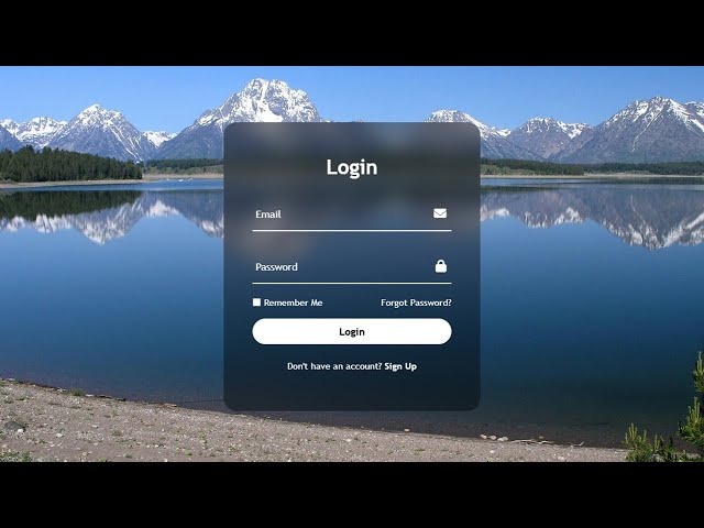 Creating a Login Page using HTML CSS