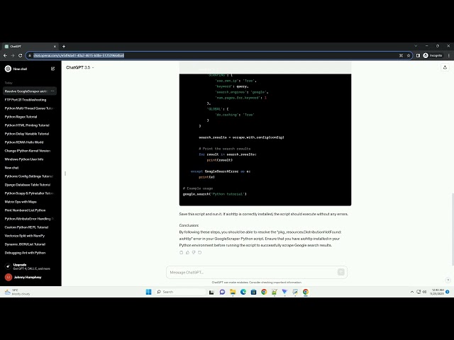 GoogleScraper Python Script error pkg resources DistributionNotFound aiohttp