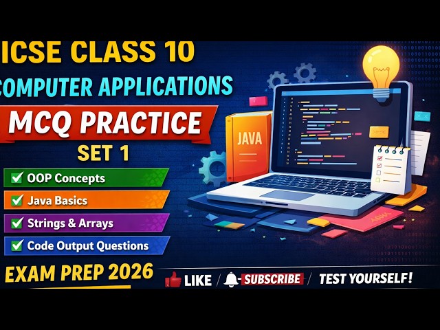ICSE Computer Application Practice MCQ SET 1 | ThinkComputer