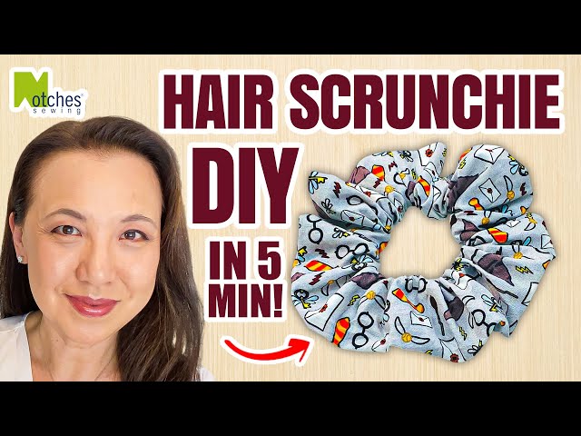 Easiest Way to Make a Hair Scrunchie - Beginner DIY sewing project Scrunchies