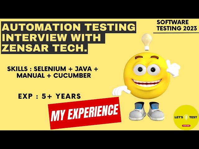 Automation Testing interview with Zensar | Skills: Java + Selenium + Manual | Software Testing Zone