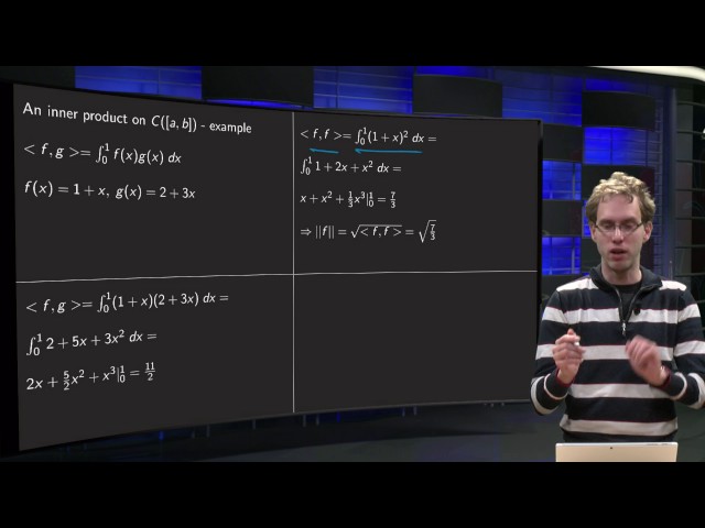 An inner product for continuous functions - example