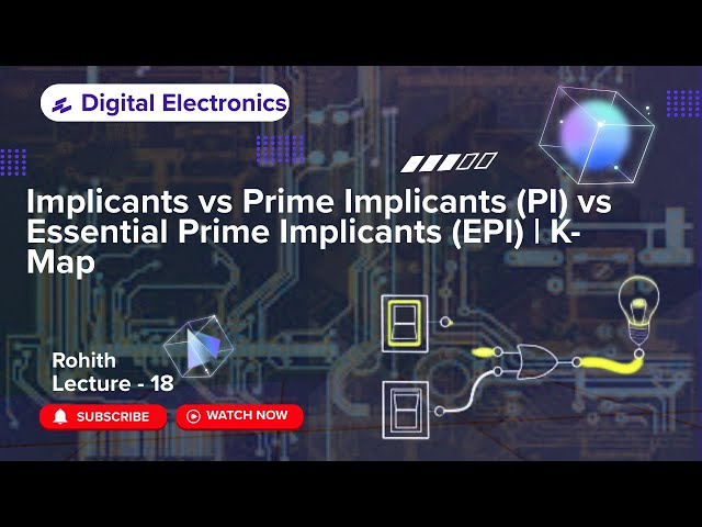 18  Implicants vs Prime Implicants (PI) vs Essential Prime Implicants (EPI) | K-Map