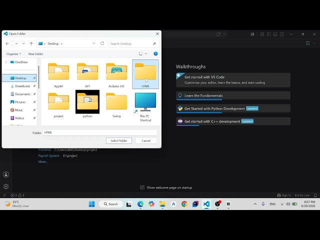 HTML with VS code