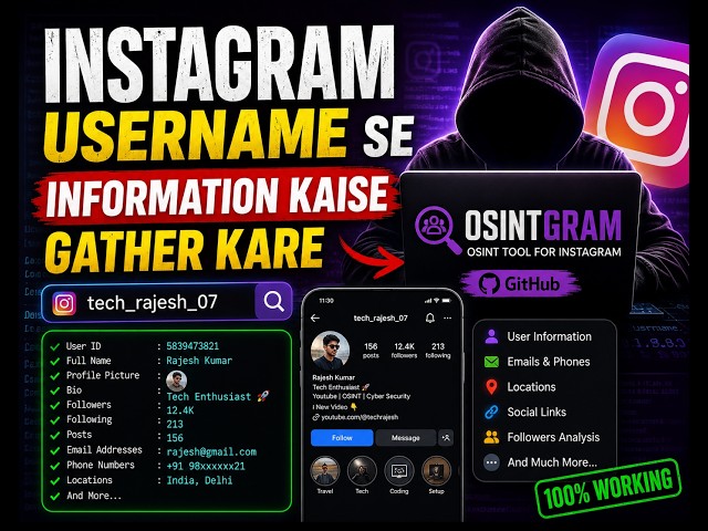 Instagram Username Se Information Kaise Find Kare? | Osintgram Tutorial Hindi (step by step) 2026 |