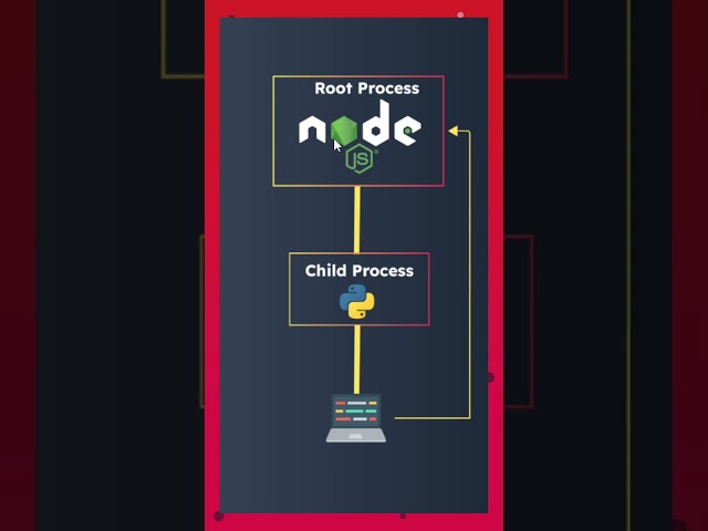 How to use Python with Nodejs #shorts #coding #nodejs #javascript #python #programming