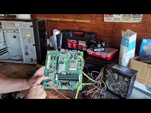 Looking at an ATX motherboard and some of its components.