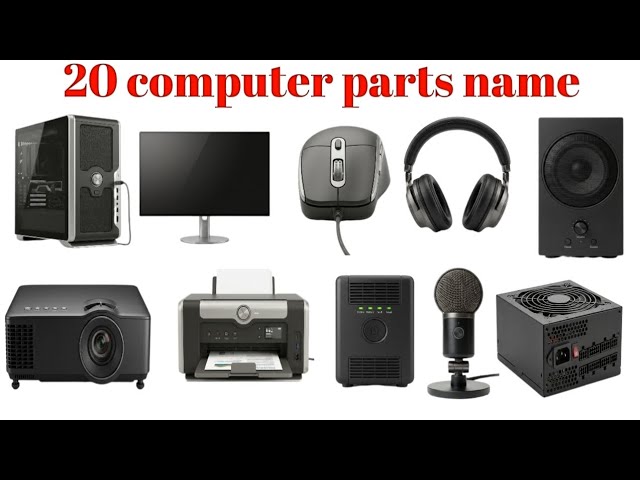 20 Computer Parts Names 🖥️ | 20 Computer Parts Names 🖱️ | English & Hindi | Kids Learning Video