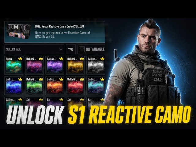 How to Unlock 1,460 S1 Reactive Camo Crate in DMZ Recon - COD Mobile