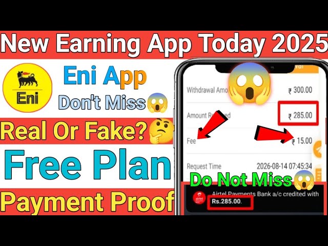 Eni Earning App || Eni App Real Or Fake || Eni App Payment Verified || Eni App Kabtak Chalega