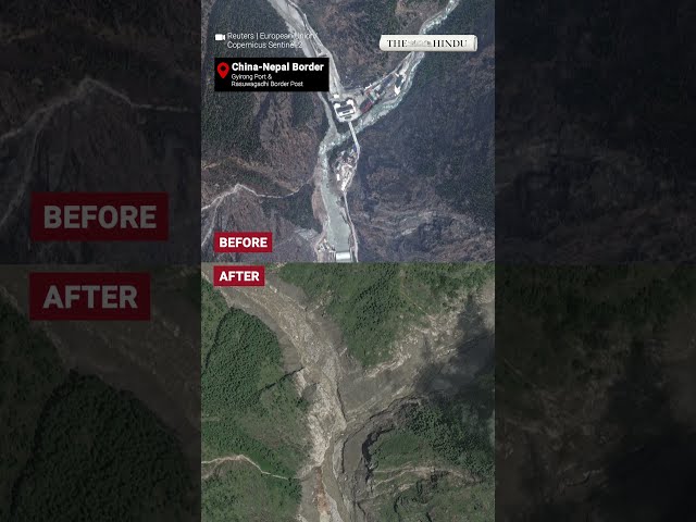 Nepal flash floods: Satellite imagery shows extent of damage in Nepal, Tibet