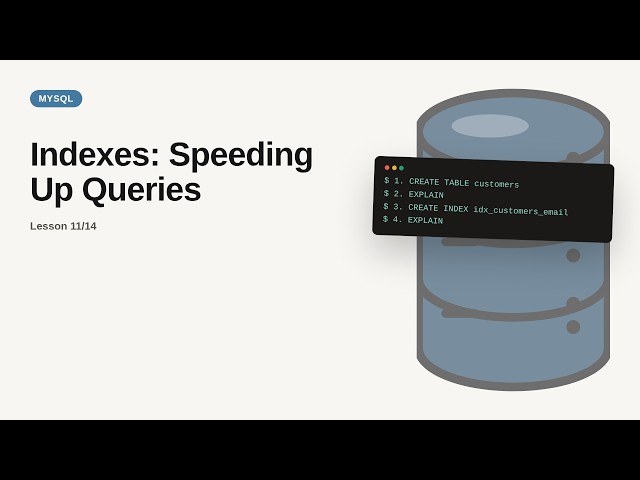 MySQL - Web development basic Series: Indexes: Speeding Up Queries