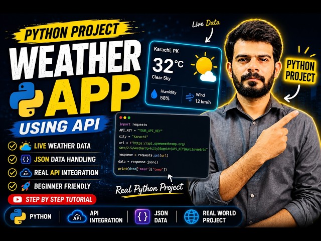 Build a Real Weather App in Python with API | Beginner Project Tutorial