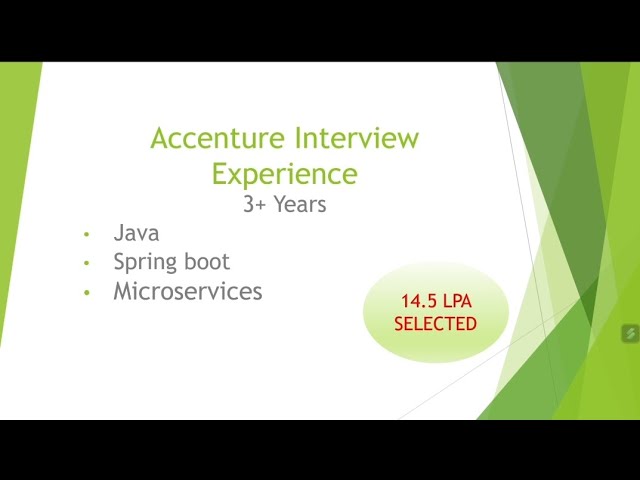 Accenture Interview Experience | Java Developer | 14.5 lpa offered