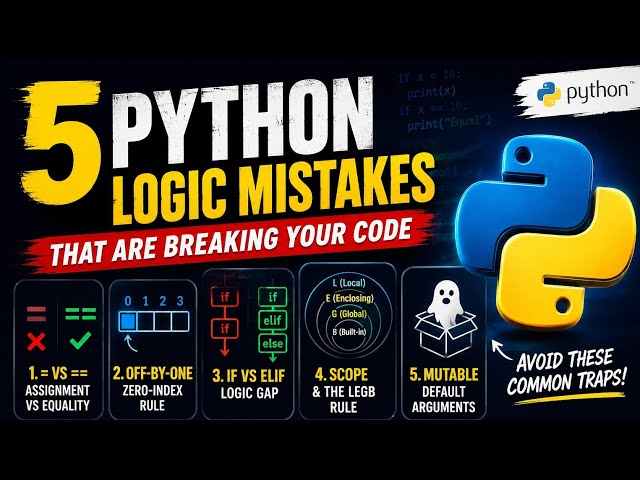 5 Python Logic Mistakes That Are Breaking Your Code