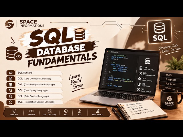 SQL DATABASE — FROM BASICS TO ADVANCED | Learn SQL & Databases from Scratch | Space Informatique