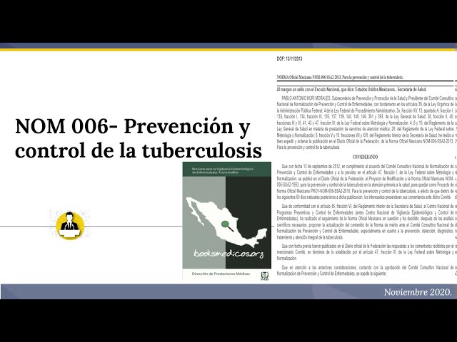 NOM-006-SSA2-2013, Para la prevención y control de la tuberculosis.