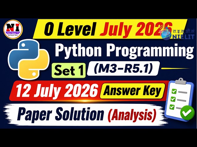 o level Python Paper Solution set 1 | o level Python Paper Answer key |Today O Level Paper m3r5 2026