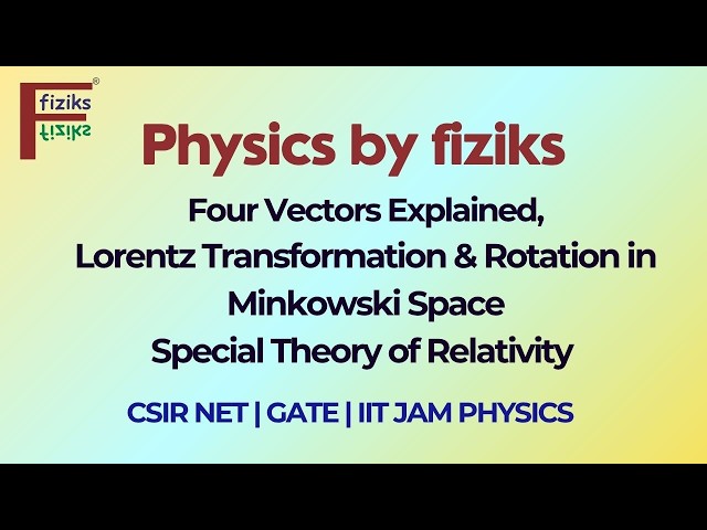 🔥 Four Vectors Explained | Lorentz Transformation & Rotation in Minkowski Space | Special Relativity