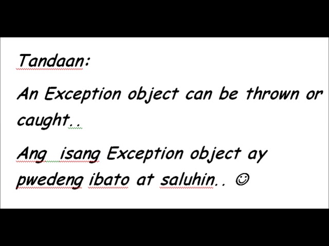 Java Tutorial Tagalog 20 Exception Handling