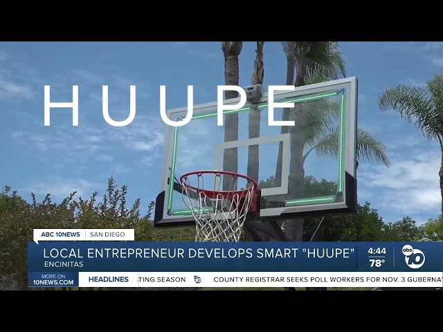 Entrepreneur's Huupe Arena system turns any basketball hoop into a smart hoop