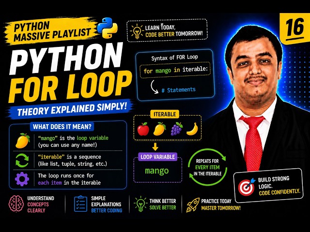 Python Video 16 for loop theory