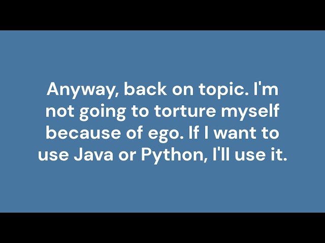 Programming Language Wars Are Stupid Plus Why Java Swing For My Farming Sim