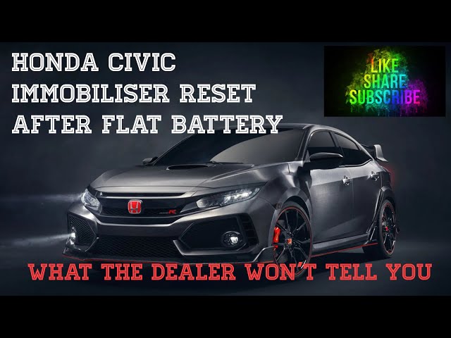 #hondacivic immobiliser reset after flat car battery new battery fitted won’t start immobiliser on
