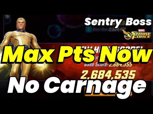 SENTRY Boss CHEAT CODE! NO Carnage! Living Mummy is GOAT! Max Pts! Aug 2026 | MARVEL Strike Force