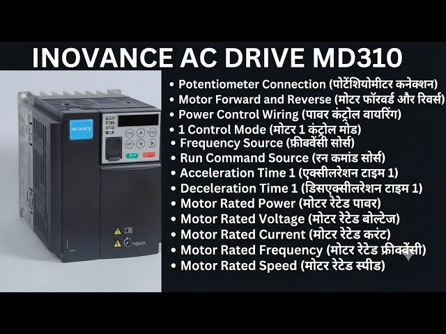 Innocence Ac Drive Md310. Parameters and wiring.