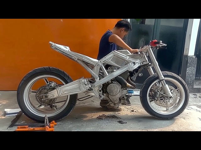 Man Builds Sport Motorcycle from Scratch in 120 DAYS | Start to Finish by @wheelxlab