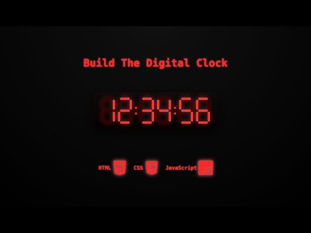 Build a Digital Clock with HTML, CSS & JavaScript | Step-by-Step Tutorial