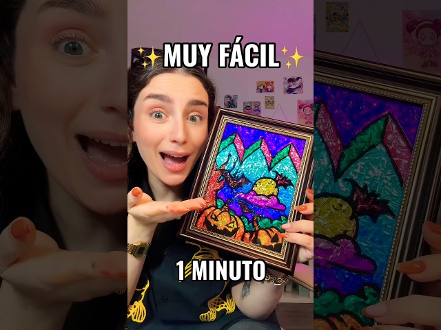 CREATE your own STAINED GLASS in 1 MINUTE 🔥🫵🏻 #tutorial #diy