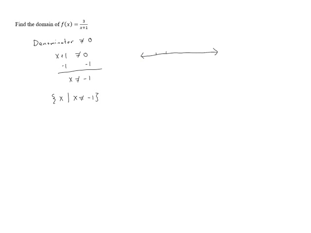 Intro to Functions (Domains w/interval notation) - Problem 1