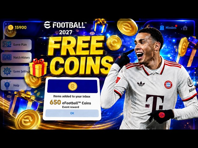 Trick TO GET 650 FREE COINS IN eFootball 2027 🎁 100% working! 🚨