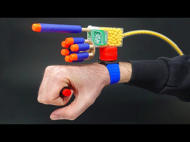 Construyo un PODEROSO RELOJ Lanzador de Nerf 🔥🔫