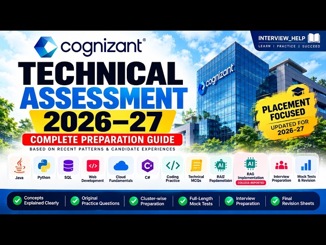 Cognizant Technical Assessment 2026–27 | Complete Preparation Guide