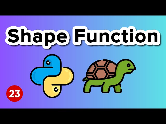 Shape Function - Python Turtle Graphics Tutorial 23