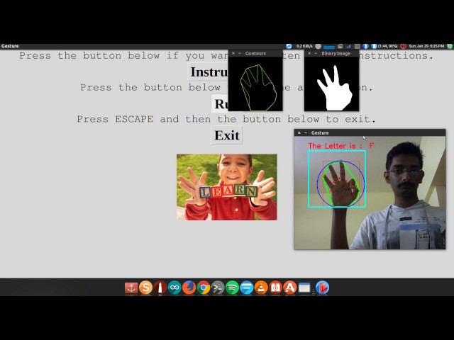 (ASL) American Sign Language recognition with multiple Outputs using OpenCV, Python
