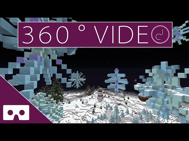 Minecraft Christmas Snowflake's 360° VR Timelapse