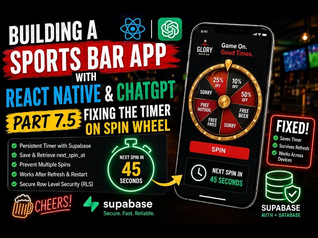 Building a Sports Bar App with React Native & ChatGPT  Part 7.5: Fix timer on wheel
