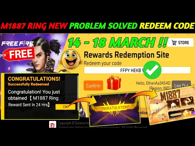 FREE FIRE REDEEM CODE TODAY 14 MARCH REDEEM CODE FREE FIRE | FF REDEEM CODE TODAY 14 MARCH