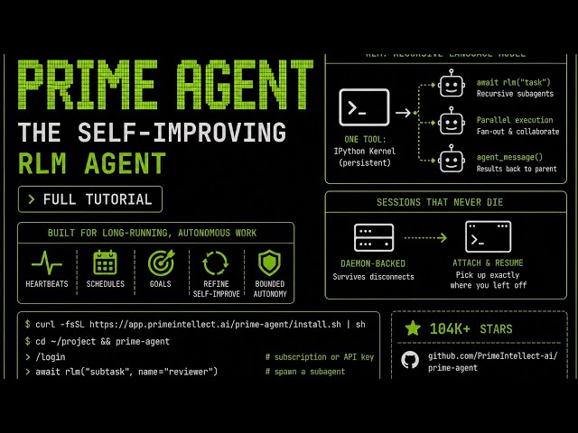 Prime Agent — The Self-Improving RLM Agent (Full Tutorial)