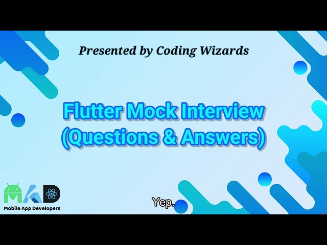 Flutter Mock Interview | Detailed Questions & Answers